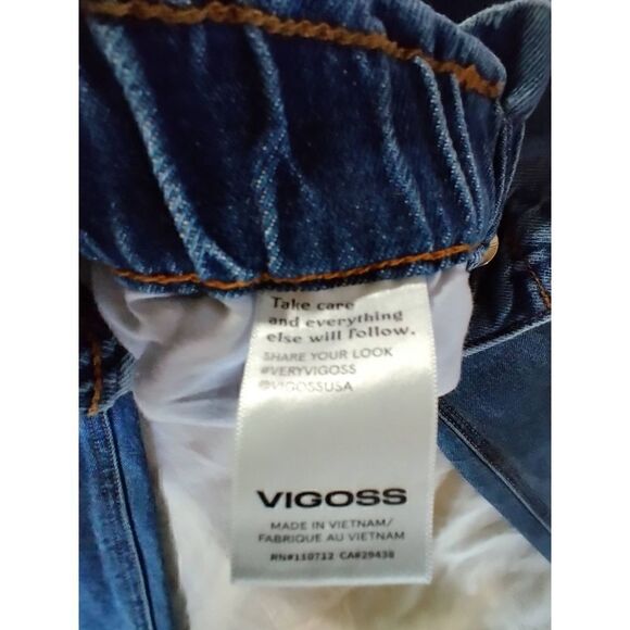 Vigoss Women's Jeans Size 29 Paper Bag Scrunch Top High Rise - Picture 4 of 7